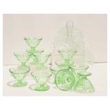 Uranium Glass Sherbets & Plates