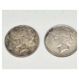 Silver Peace Dollars: 1922 & 1923