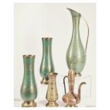 Vintage Brass: Vases, Tea Server & More