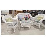 4-Piece Resin Wicker Furniture