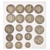 Silver Coins: Barber Half-Dollar, Quarters & More