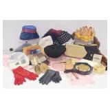 Vintage: Ladies Hats, Mink Stole, Lucite Cane