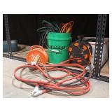 Jumper Cables, Reel Extension Cord & Light