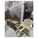 Link-Taylor Bed Stands, King Headboard, Sealy