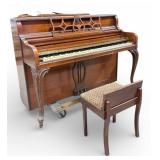 Cable Upright Piano w/ Stool