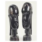 African Wood Sculptures & Mexican Stone Head