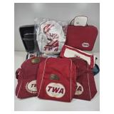 Vintage TWA & GTE: Suitcases, Belt Buckles & More