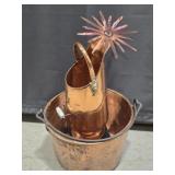Copper Scuttle, Brass Vessel, Peppermill
