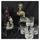 Franklin Mint Pewter, Crystal Golf Glasses & More