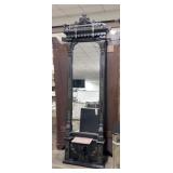 Antique Victorian Eastlake Ebonized Hall Mirror