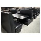 4 Pedestal Tables, 2 End Booths & 4 Double Booths
