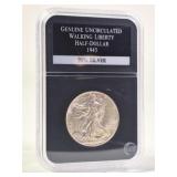 1945 Walking Liberty Half Dollar, UNC