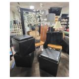 Wall Mirror, Chairs, Footstool, Faux Plant, Lamp