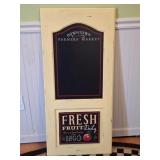Chalkboard Sign & Area Rugs