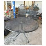 Sunbeam Wrought Iron Patio Table w/ 4 Chairs