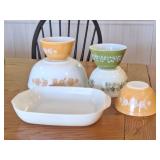 Vintage Pyrex: Butterfly Gold, Crazy Daisies