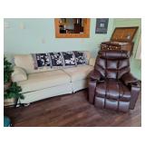 Faux Leather Lift Chair, Broyhill Sofa