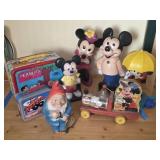 Vintage Mickey Mouse Banks, Peanuts Lunch Box