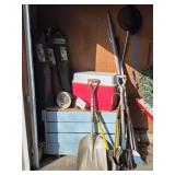 Rubbermaid Cooler, Storage Chest, Camp Chairs