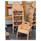 (5) Community Wooden Child Chairs with Straps