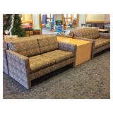 Pair of Commercial Loveseats & End Table