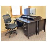Pair of Desk w/ 1 Chair, NO CONTENTS