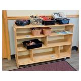 Community Wooden Bookcases & Musical Instruments