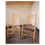 (2) Wooden Rocking Chairs