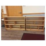 (2) Community Playthings Wooden Bookcases