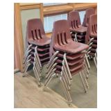 10 Virco Children's Chairs: Plastic & Metal Base