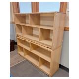 (2) Community Playthings Wooden Bookcases