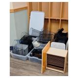 Office Organizer Lot: Dohm, Sharpeners & Trays