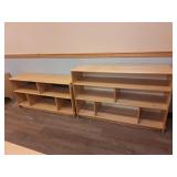 (2) Community Playthings Wooden Bookcases