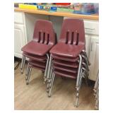 10 Virco Children's Chairs: Plastic & Metal Base