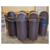 6 Rubbermaid Trash Receptacles w/ Lids