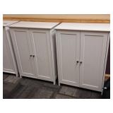 2 White Storage Cabinets