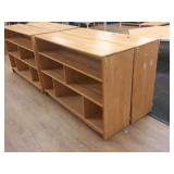 (2) Community Playthings Wooden Bookcases