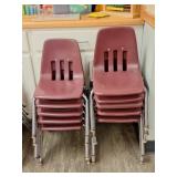 10 Virco Children's Chairs: Plastic & Metal Base