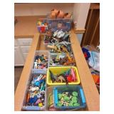 Various Plastic Toys: Dinosaurs, Bugs & More