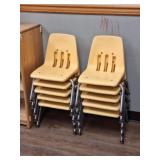 10 Virco Children's Plastic & Metal Chairs