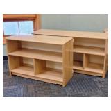 (2) Community Playthings Wooden Bookcases