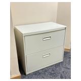 Lateral 2 Drawer File Cabinet w/ 2 Trash Cans