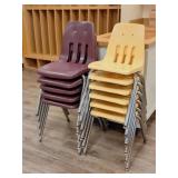 11 Virco Children's Plastic & Metal Chairs