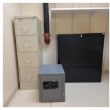 Century Safe (no combo), 2 File Cabinets