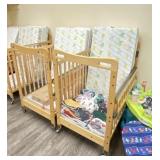 2 Kaplan Cribs & Mattresses, Castors, Bibs & More