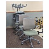 6 Steel Case Rolling Office / Computer Chairs