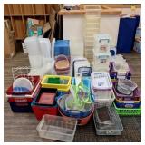 Large Assortment Storage Containers, Baskets