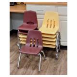 11 Virco Children's Plastic & Metal Chairs