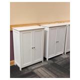 2 White Storage Cabinets