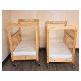 (2) Kaplan Early Co. Cribs w/ Mattresses